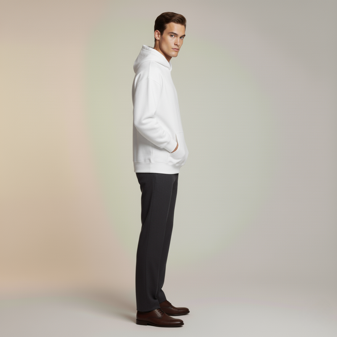 Felpa Uomo Con Cappuccio Autunnale Casual